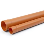 UPVC Pipe PN 20 Bar (SDR 13.6) 200 mm Diameter 14.7 mm Thickness Orange Brown