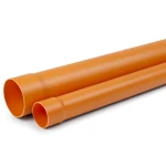 UPVC Plastic Pipe PN 20 Bar (SDR 13.6) Size 225 mm Thickness 16.6 mm Orange Brown | Almona