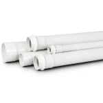 UPVC Plastic Pipe for Sewerage Systems PN 16 Bar 40 mm OD 3.0 mm Thickness White Color
