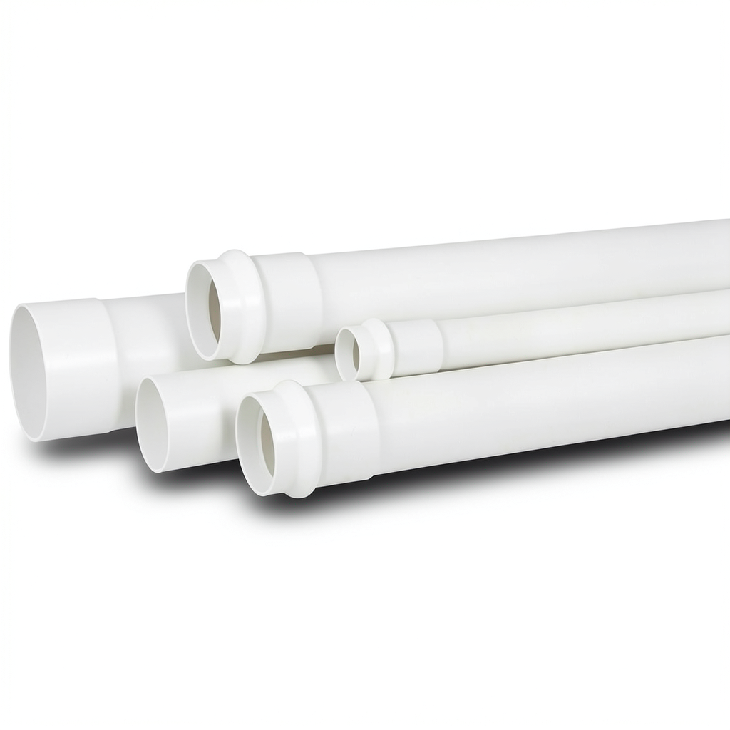 UPVC Pipe for Sewerage Systems PN 16 Bar Outside Diameter 50 mm Thickness 3.7 mm White Color
