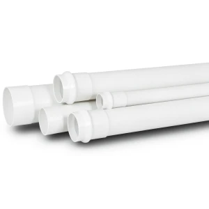 مواسير UPVC لأنظمة الصرف الصحي ضغط 16 بار PN 16 قطر خارجي 75 مم سماكة 5.6 ملم لون أبيض