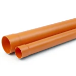 UPVC Plastic Pipe PN 20 Bar SDR 13.6, 180 mm OD, 13.3 mm Thickness, Orange Brown
