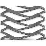 سلك شبك معدني ممدد حديد مدرفل على الساخن سمك 3 مم مقاس 2.44×4 متر تصميم مموج