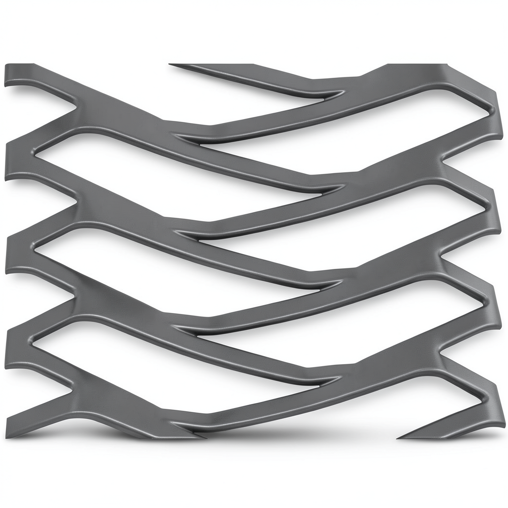 سلك شبك معدني ممدد حديد مدرفل على الساخن سمك 3 مم مقاس 2.44×4 متر تصميم مموج