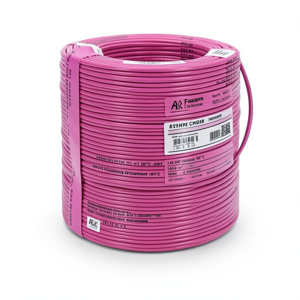 كابل نحاس THHN/THWN مقاس 3.31 مم² عزل PVC 105°C لون زهري قطر 3.4 مم 600 فولت طول 300 قدم | شركة الفنار