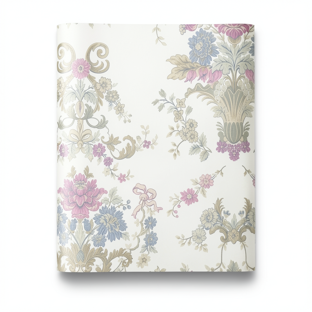 Spain Wallpaper Classic Design Off White Color, Size 10mx0.53m, Model 4000-1