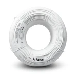 كابل نحاس THHN/THWN معزول بماده PVC 105°C مقاس 3.31 مم² قطر 3.4 مم 600 فولت طول 250 قدم لون أبيض | شركة الفنار