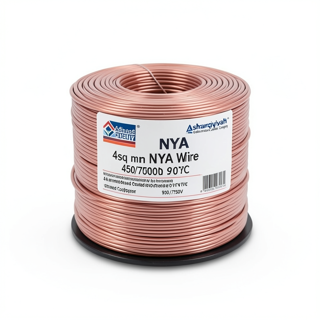 سلك 4 مم2 NYA 450/750 فولت نحاس مجدول عزل PVC 90°C بني | شركة كابلات الشرقية للصناعة