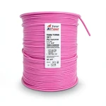 كابل نحاس THHN/THWN معزول PVC 105°C مقاس 3.31 مم² 600 فولت 500 قدم وردي PVC 105 | شركة الفنار
