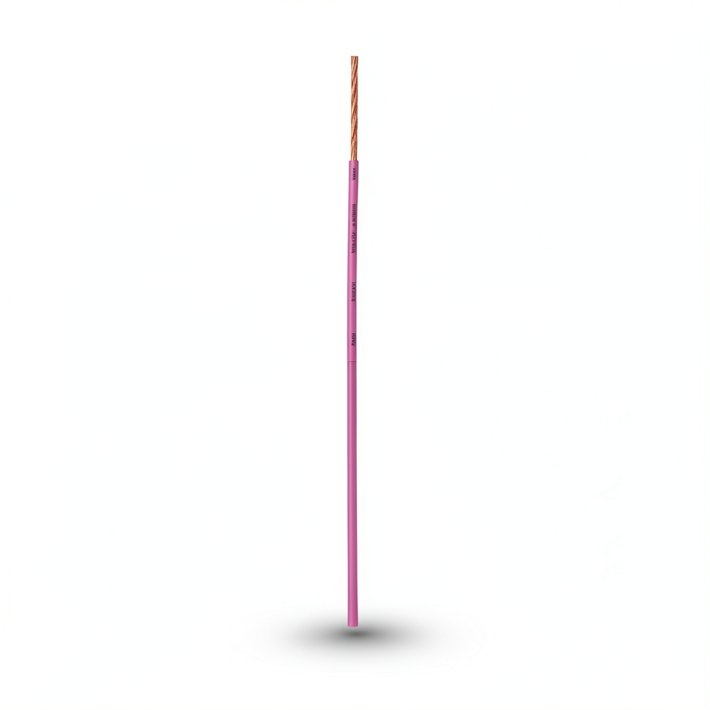 كابل نحاس THHN/THWN معزول PVC 105°C مقاس 3.31 مم² 600 فولت 500 قدم وردي PVC 105 | شركة الفنار