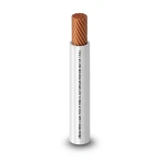 كابل نحاس THHN/THWN معزول بماده PVC 105°C مقاس 3.31 مم² قطر 3.4 مم 600 فولت طول 250 قدم لون أبيض | شركة الفنار