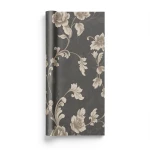 Floral Wall Decoration 10m x 0.73m Dark Beige