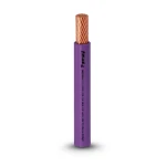 كابل نحاس THHN/THWN معزول PVC 105 درجة مئوية مقاس 5.26 مم² قطر 3.9 مم 600 فولت طول 250 قدم بنفسجي PVC 105 | شركة الفنار