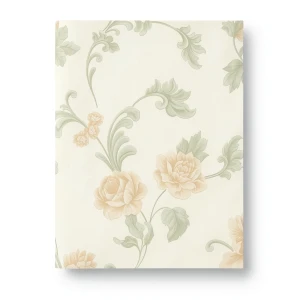 Italian Floral Wallpaper 10m x 0.73m Creamy Color, Model 56940