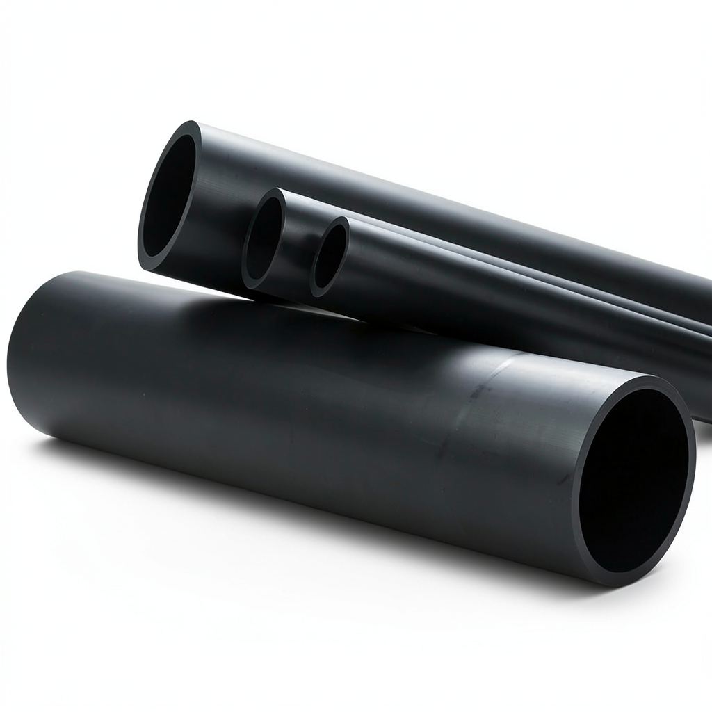 HDPE Pipe 4 Bar Pressure PE 80 Outer Diameter 710 mm Thickness 27.2 mm Black
