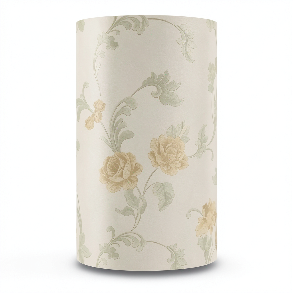 Floral Wall Decoration 10m x 0.73m Beige Color, Model 56941