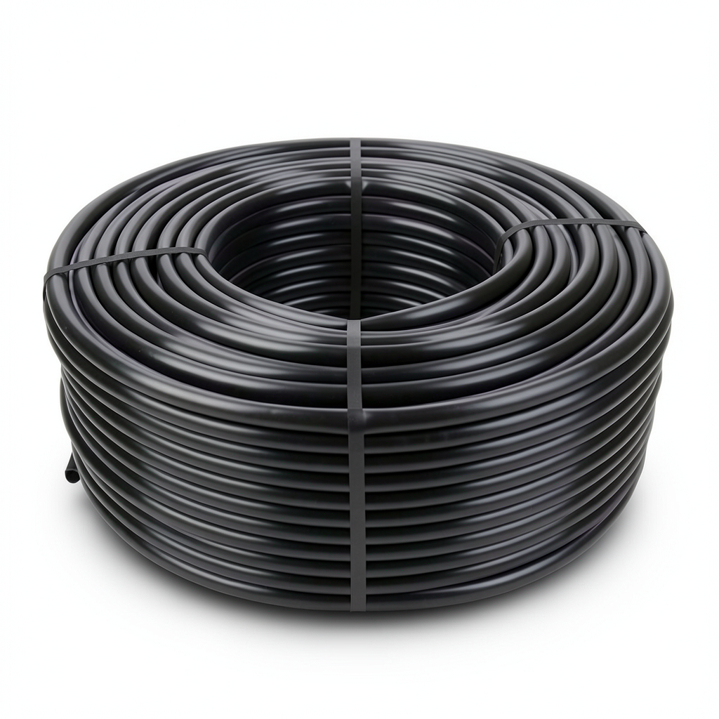لفة أنابيب HDPE ضغط اسمي 3.2 بار PE 80 قطر خارجي 90 مم لون أسود