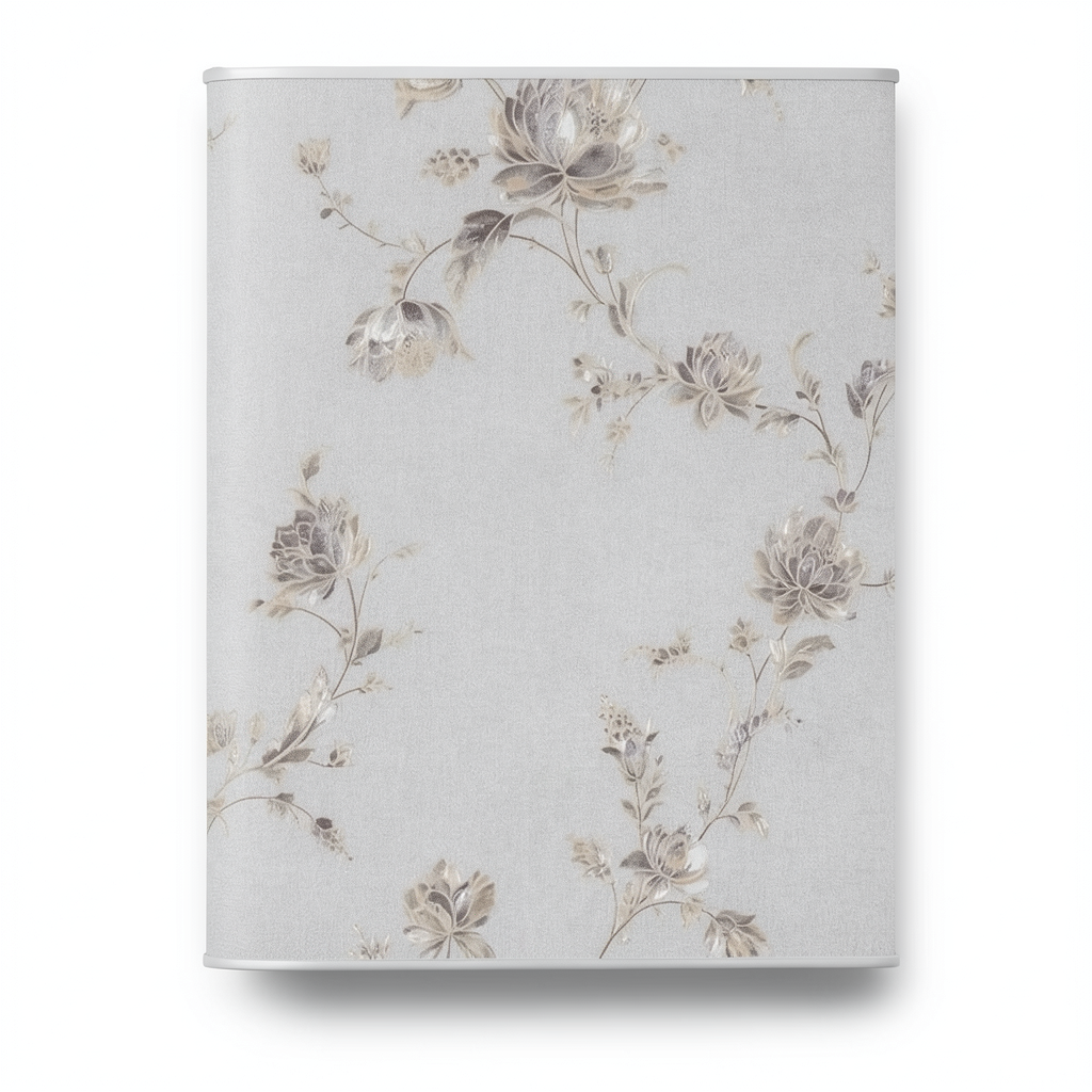 Floral Wall Decoration Pale Gray, 10m x 1.06m, Model 5942