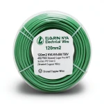 سلك كهرباء 120 مم2 NYA 450/750 فولت نحاس مجدول عزل PVC 90°C أخضر | شركة كابلات الشرقية للصناعة