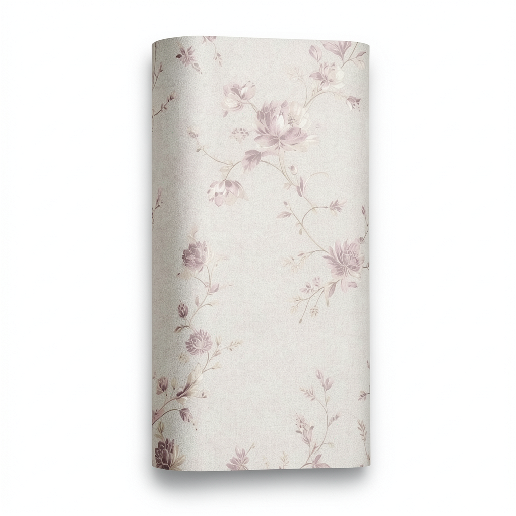 Floral Wallpaper Pale Beige Color 10m x 1.06m, Model 5945
