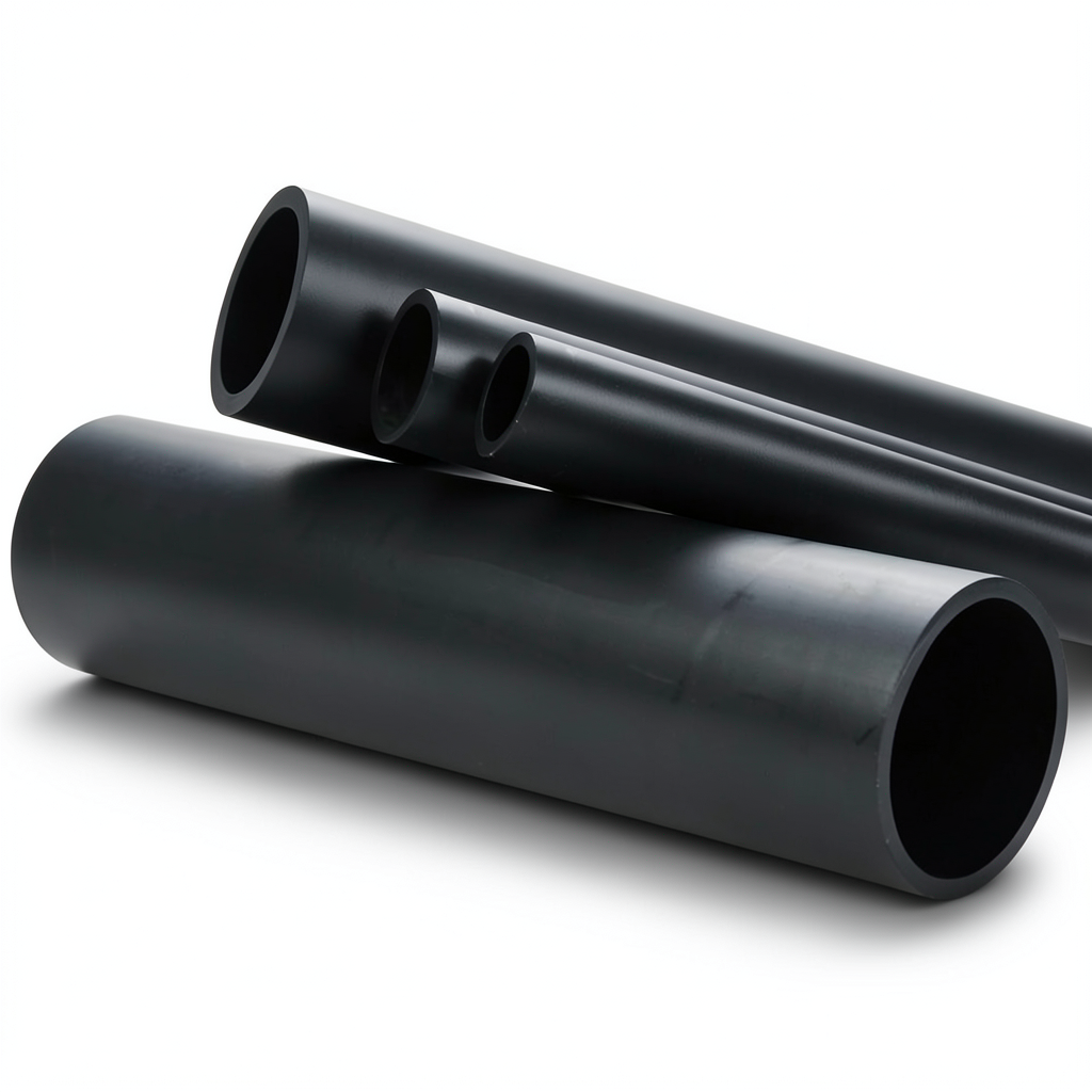أنابيب HDPE ضغط اسمي 3.2 بار PE 80 قطر خارجي 280 مم لون أسود