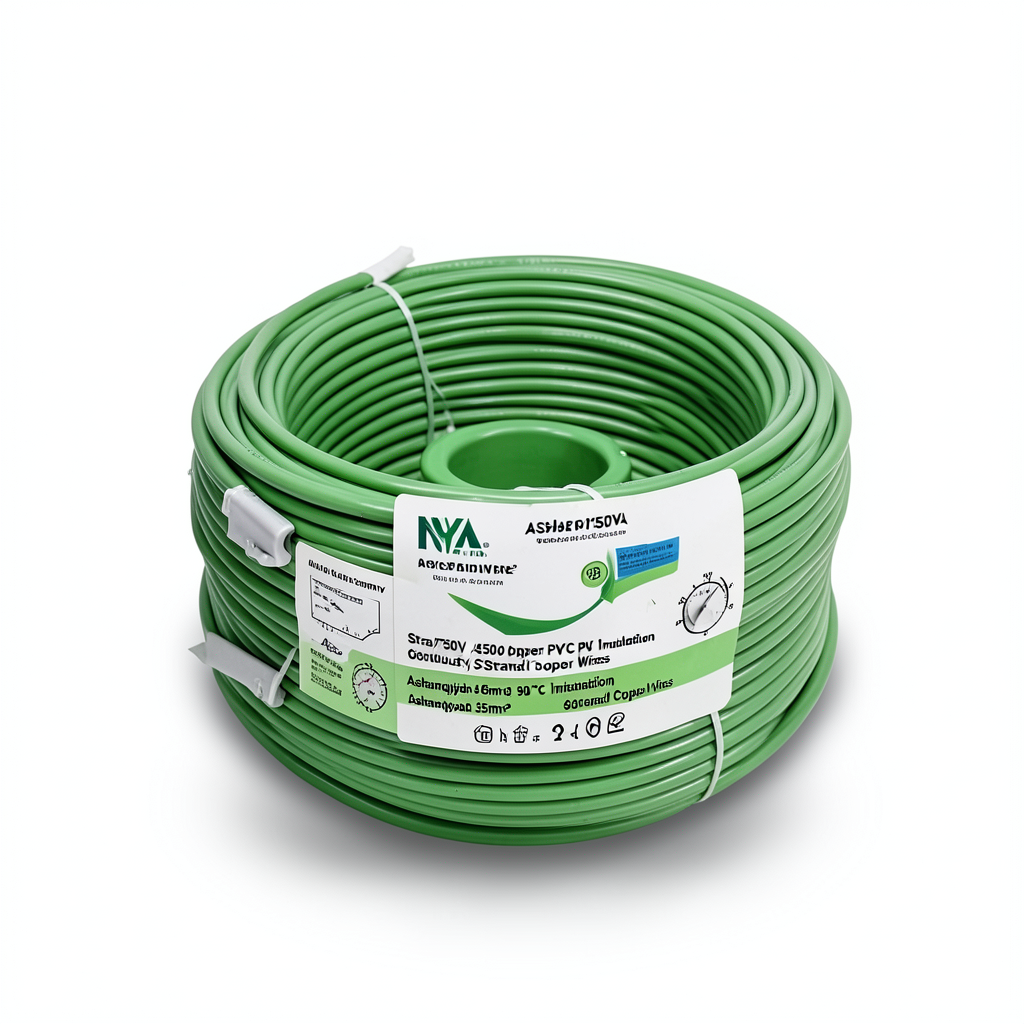35mm NYA Wire 450/750V, Stranded Copper PVC 90°C Insulation, Green | Asharqiyah Cables Company for Industry