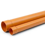 UPVC Pipe PN 25 Bar (SDR 11) Size 140 mm Thickness 12.7 mm Orange Brown