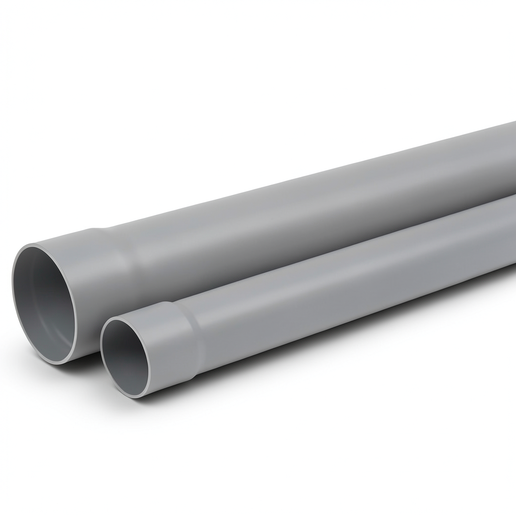 UPVC Pipe for Sewerage Systems Nominal Pressure 16 Bar Outside Diameter 75 mm Thickness 5.6 mm Grey Color