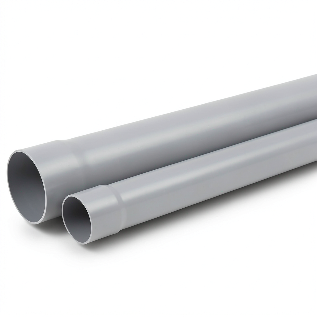 UPVC Plastic Pipe Nominal Pressure 9 Bar Size 2 inch Thickness 3 mm Grey Color