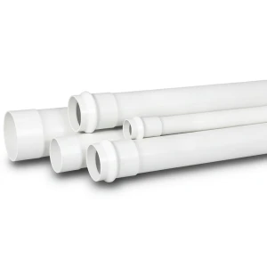 UPVC Plastic Pipe for Sewerage Systems 25 mm Size 2.3 mm Thickness 20 Bar Pressure White