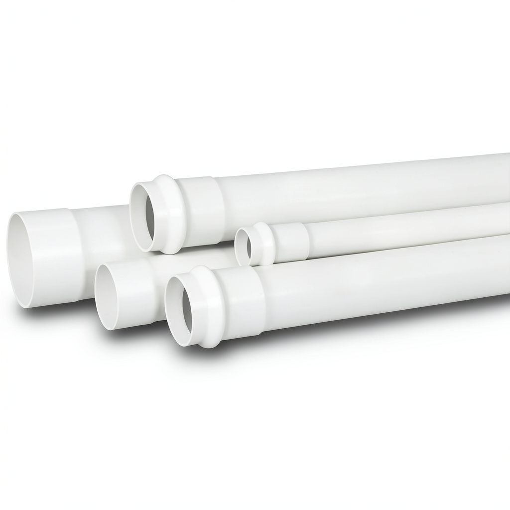 UPVC Plastic Pipe for Sewerage Systems 25 mm Size 2.3 mm Thickness 20 Bar Pressure White