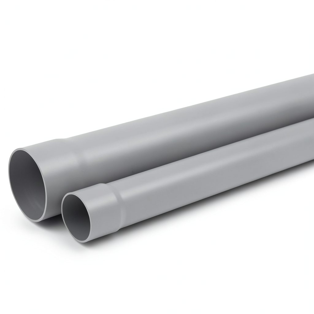 مواسير UPVC ضغط 9 بار مقاس 3 إنش سمك 4.1 مم لون رمادي