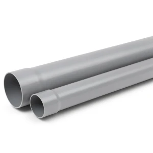 أنابيب بلاستيك UPVC ضغط 12 بار مقاس 1 ¼ إنش سماكة 2.7 مم لون رمادي