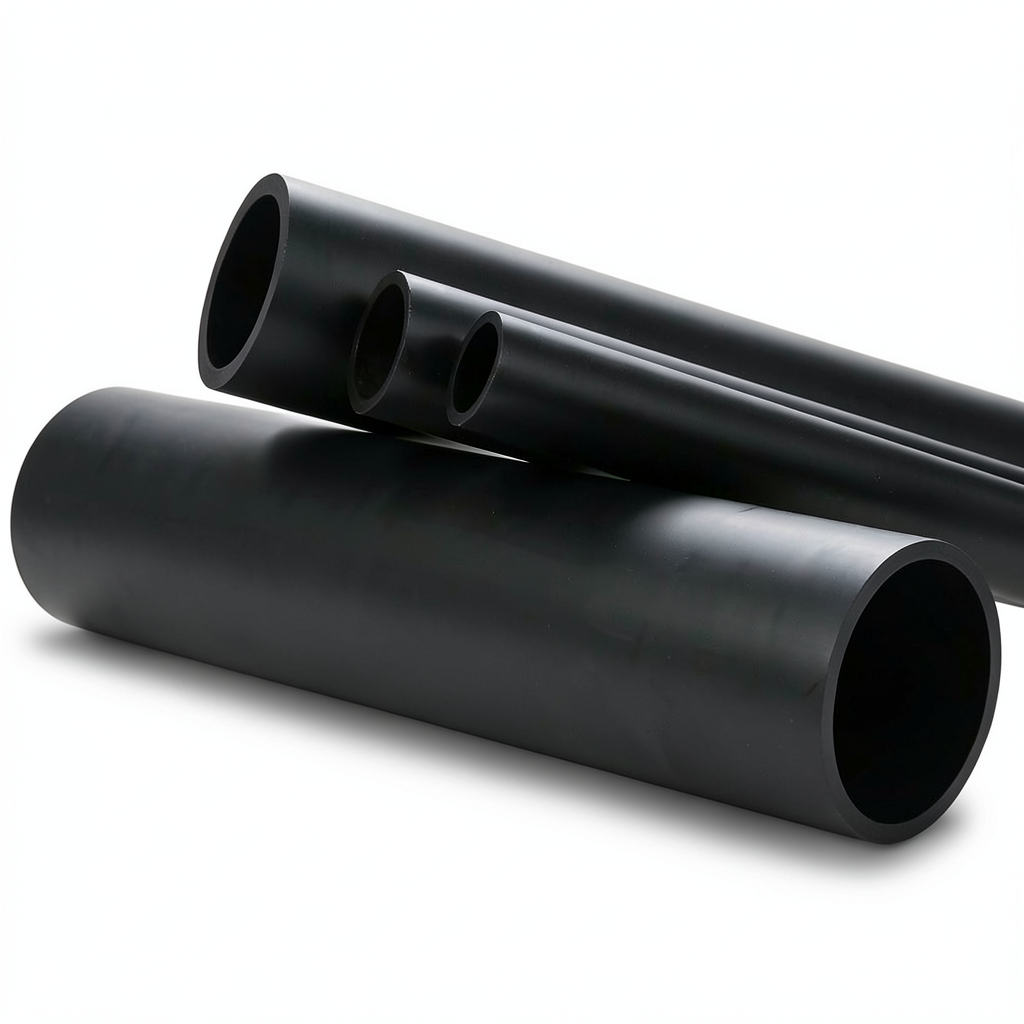 انابيب HDPE ضغط اسمي 3.2 بار PE 80 قطر خارجي 225 مم لون اسود