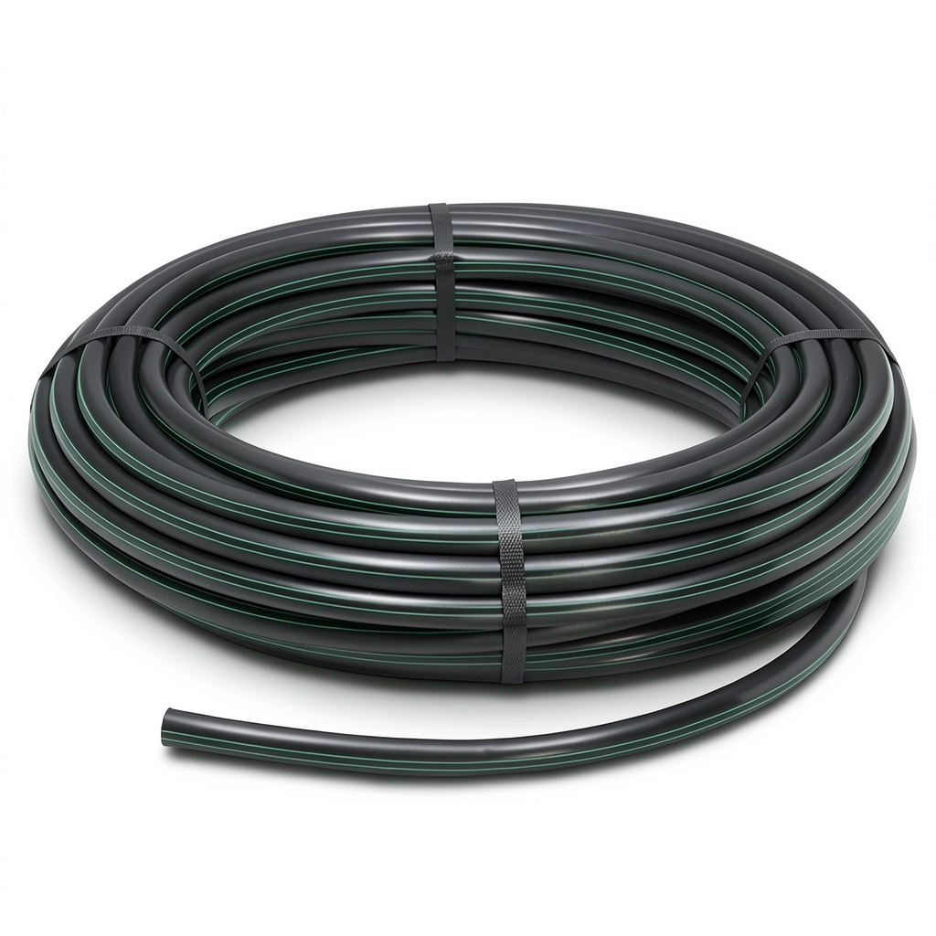 HDPE Polyethylene Plastic Coil Pipe 12.5 Bar Pressure PE 80, 160 mm Diameter SDR 11 Black