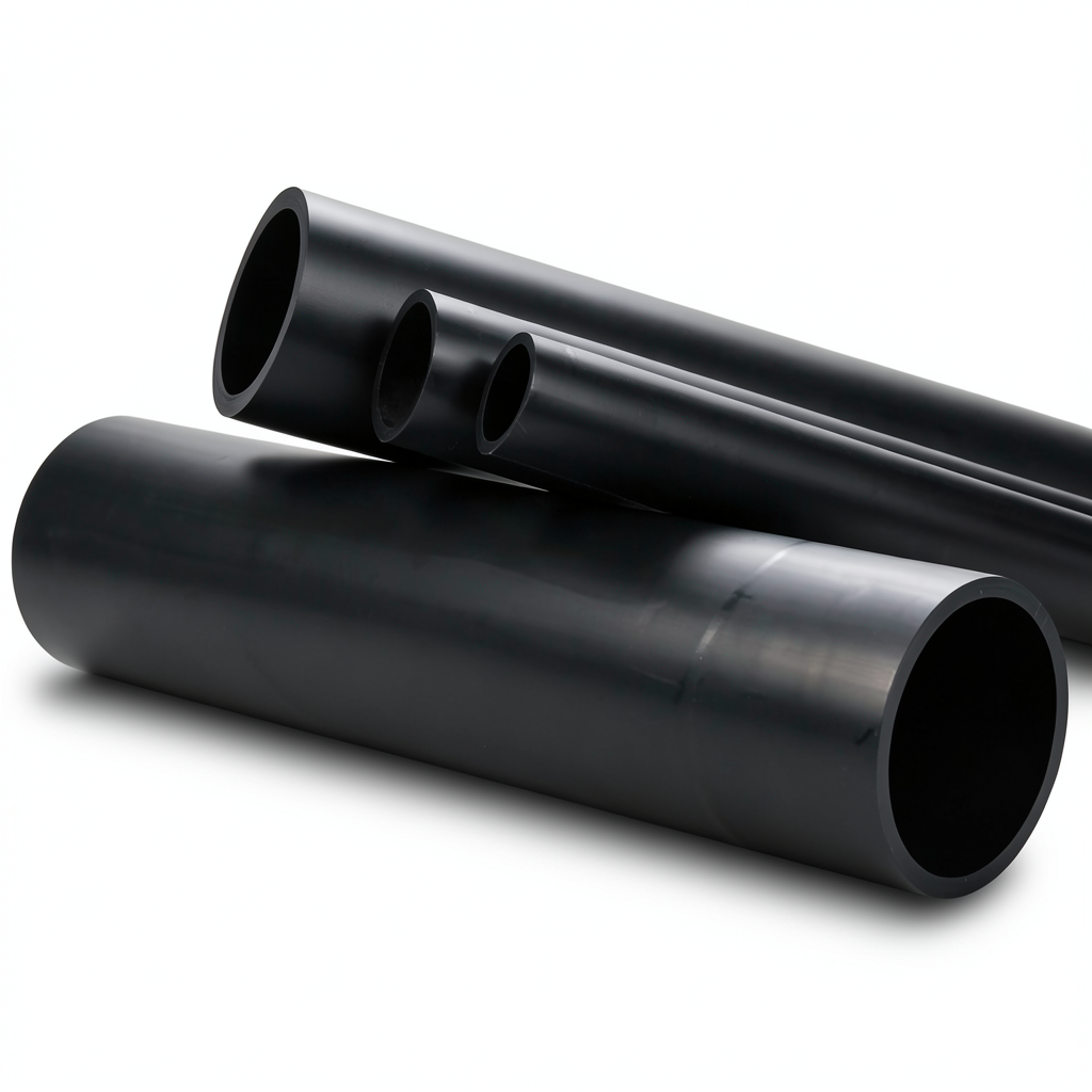 مواسير بلاستيك HDPE ضغط 3.2 بار PE 80 قطر خارجي 450 مم لون اسود