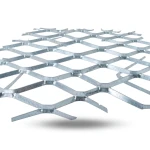 Galvanised Steel Expanded Metal Mesh Bahri Thickness 2.7 mm Width 2.44 m Length 5 m