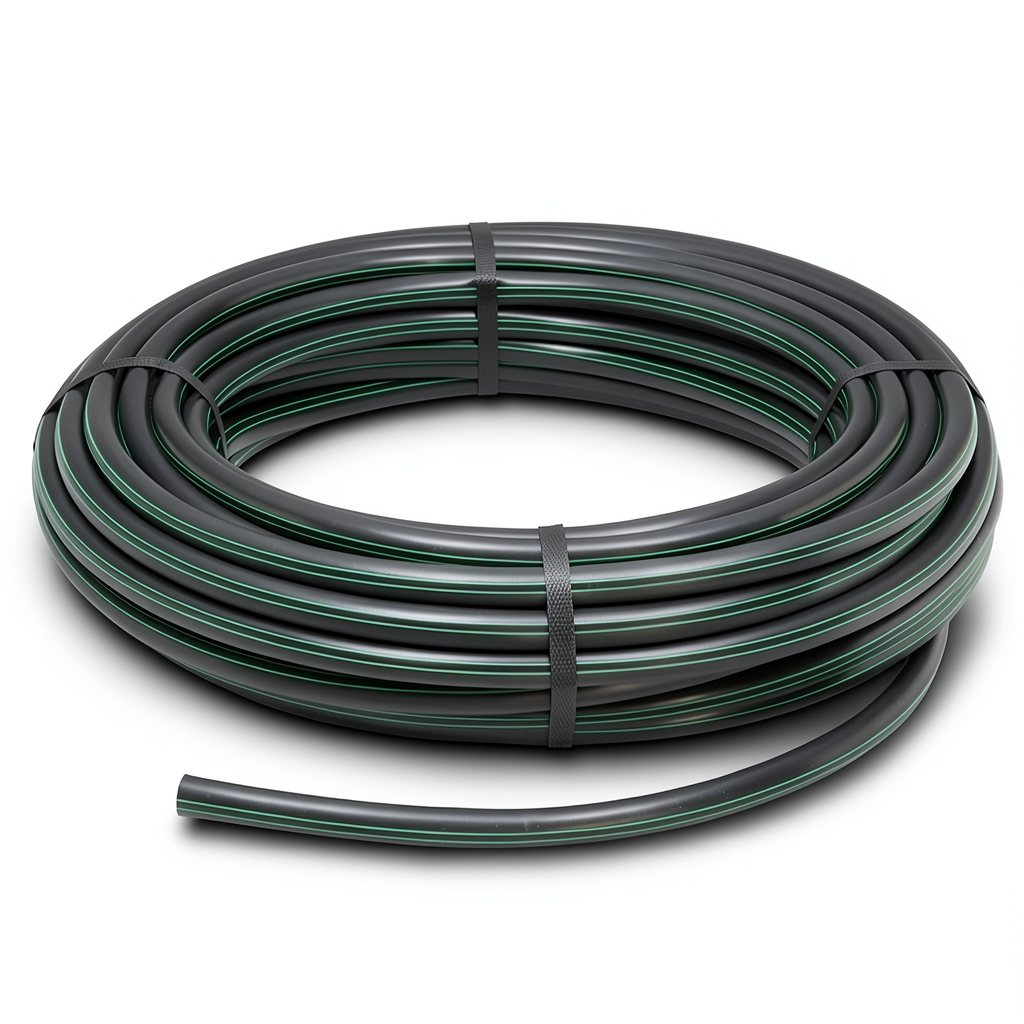لفة أنابيب بلاستيك HDPE ضغط 16 بار [PE 80] قطر خارجي 75 مم SDR 9 لون أسود