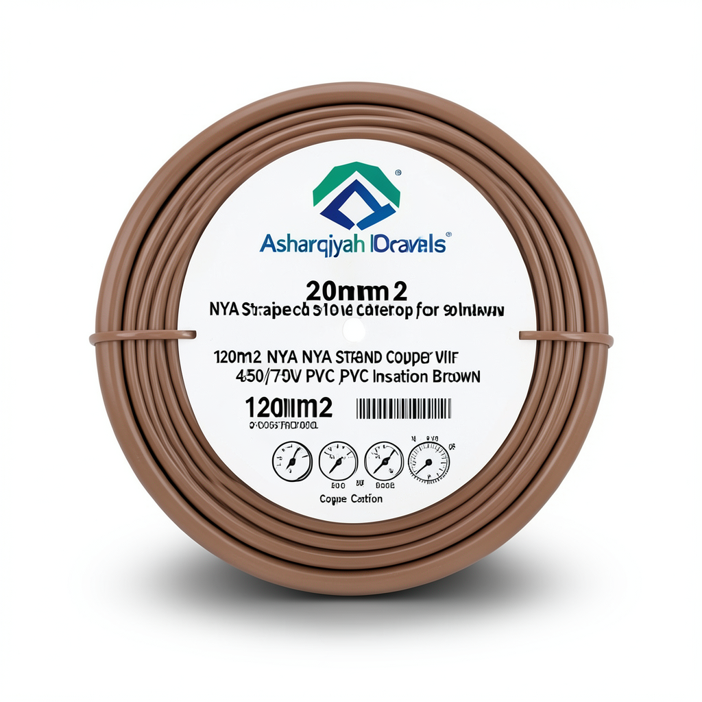 120mm2 NYA Stranded Copper Wire 450/750V PVC 90°C Insulation Brown | Asharqiyah Cables Company for Industry