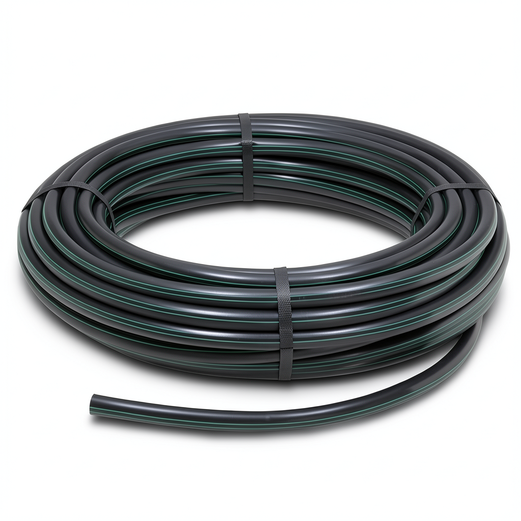 لفة أنابيب بلاستيك HDPE ضغط 12.5 بار PE 80 قطر خارجي 32 مم SDR 11 لون أسود