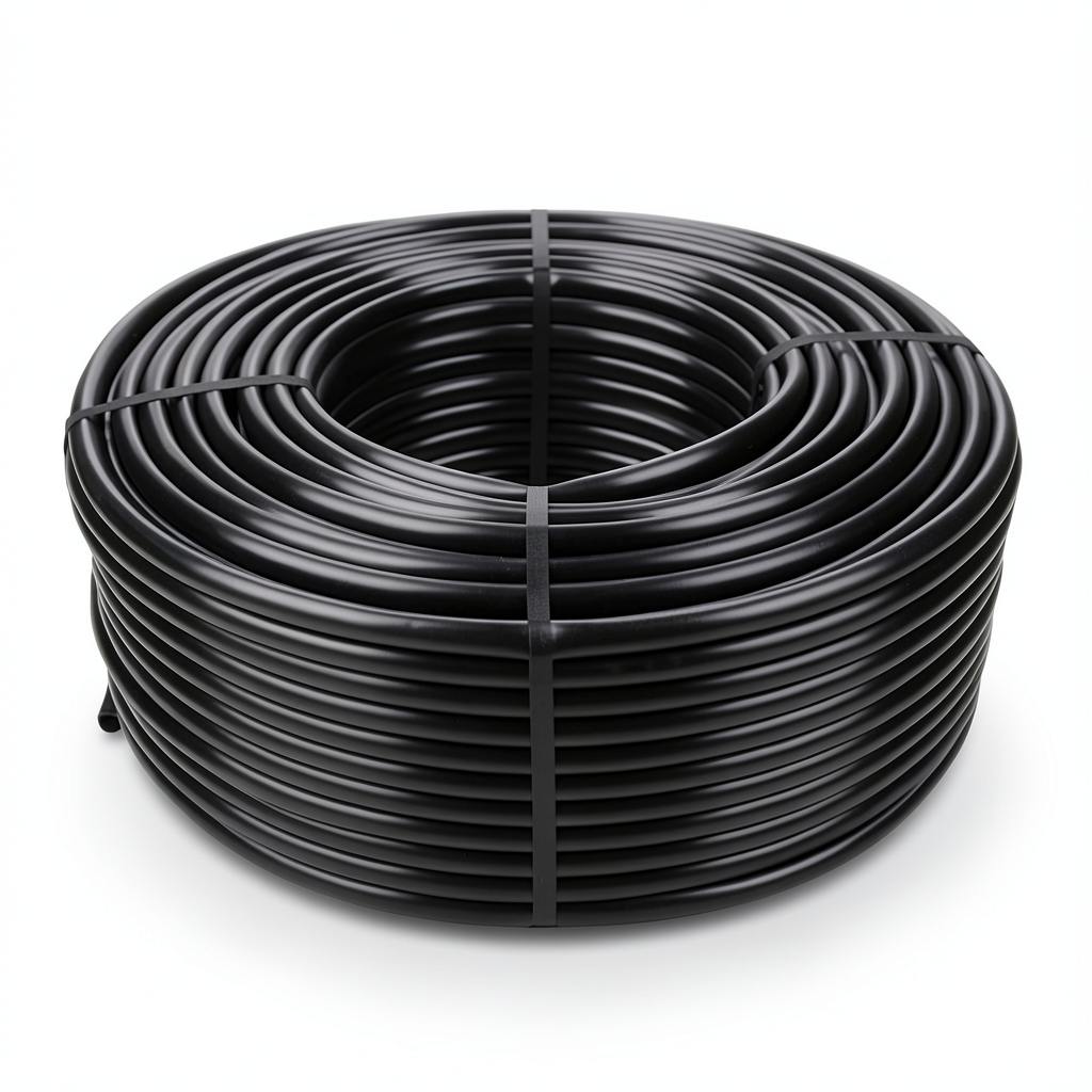 لفة أنابيب HDPE ضغط اسمي 4 بار PE 80 قطر 50 مم SDR 33 لون أسود
