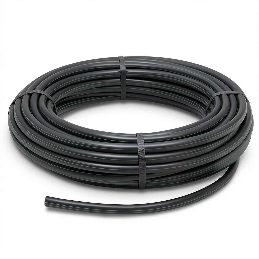لفة أنابيب HDPE ضغط 12.5 بار PE 80 قطر خارجي 50 مم SDR 11 لون أسود