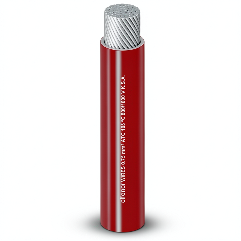 PVC Insulation Flexible Tinned Copper Electrical Wire 240mm, 600/1000V, Red | Al Fanar
