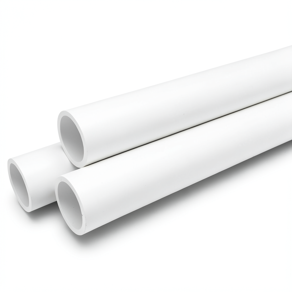 مواسير UPVC صرف ونفايات ½1 إنش سمك 3.68 مم لون أبيض