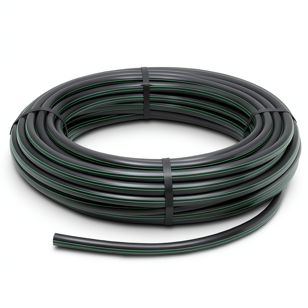 لفة أنابيب بلاستيك HDPE ضغط 12.5 بار PE 80 قطر خارجي 140 مم SDR 11 لون أسود