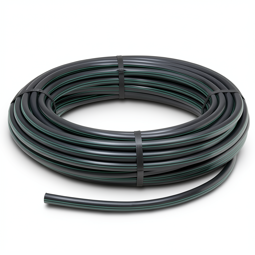 لفة أنابيب HDPE ضغط 16 بار PE 80 قطر خارجي 16 مم SDR 9 لون أسود