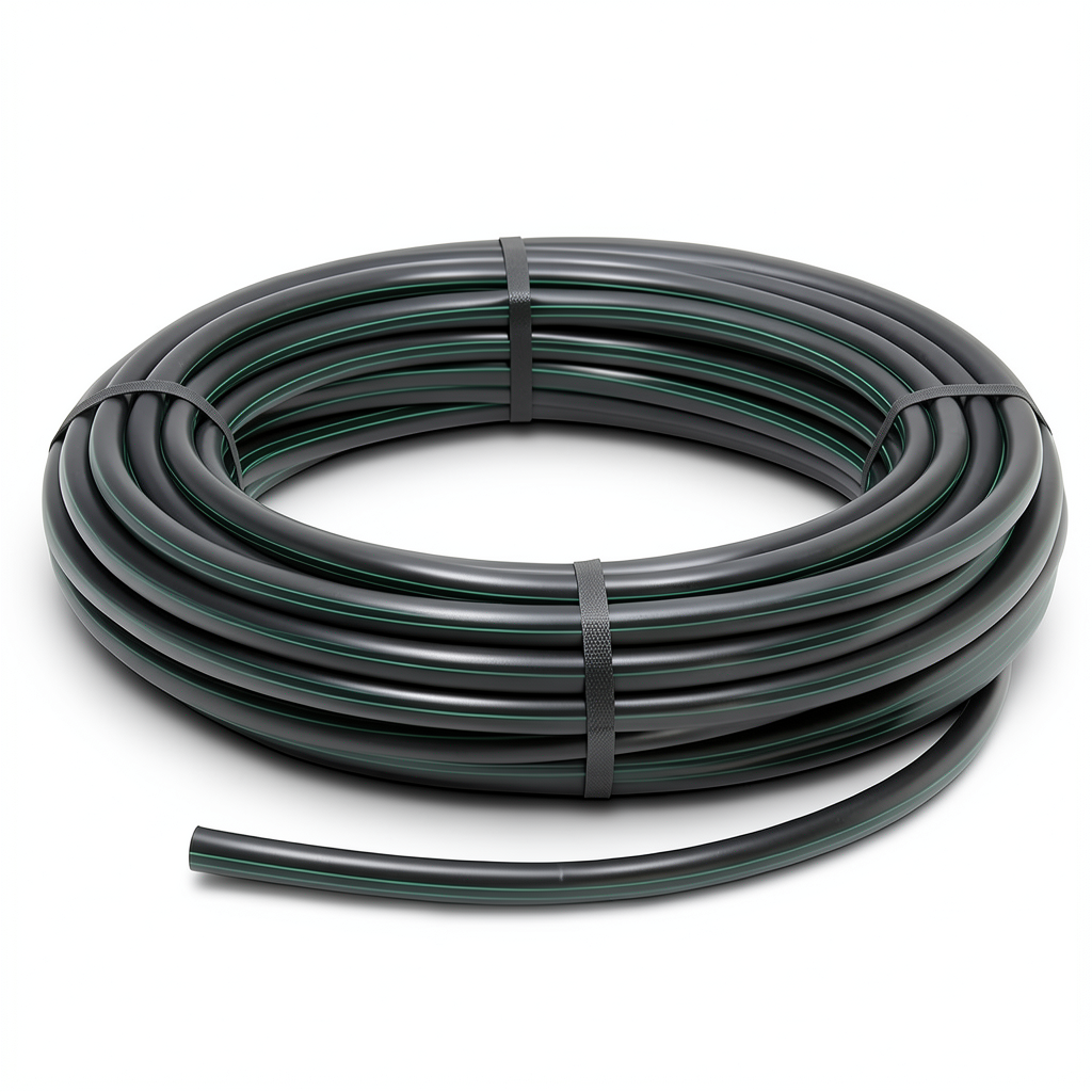 لفة أنابيب بلاستيك HDPE ضغط 16 بار [PE 80] قطر خارجي 32 مم SDR 9 لون أسود