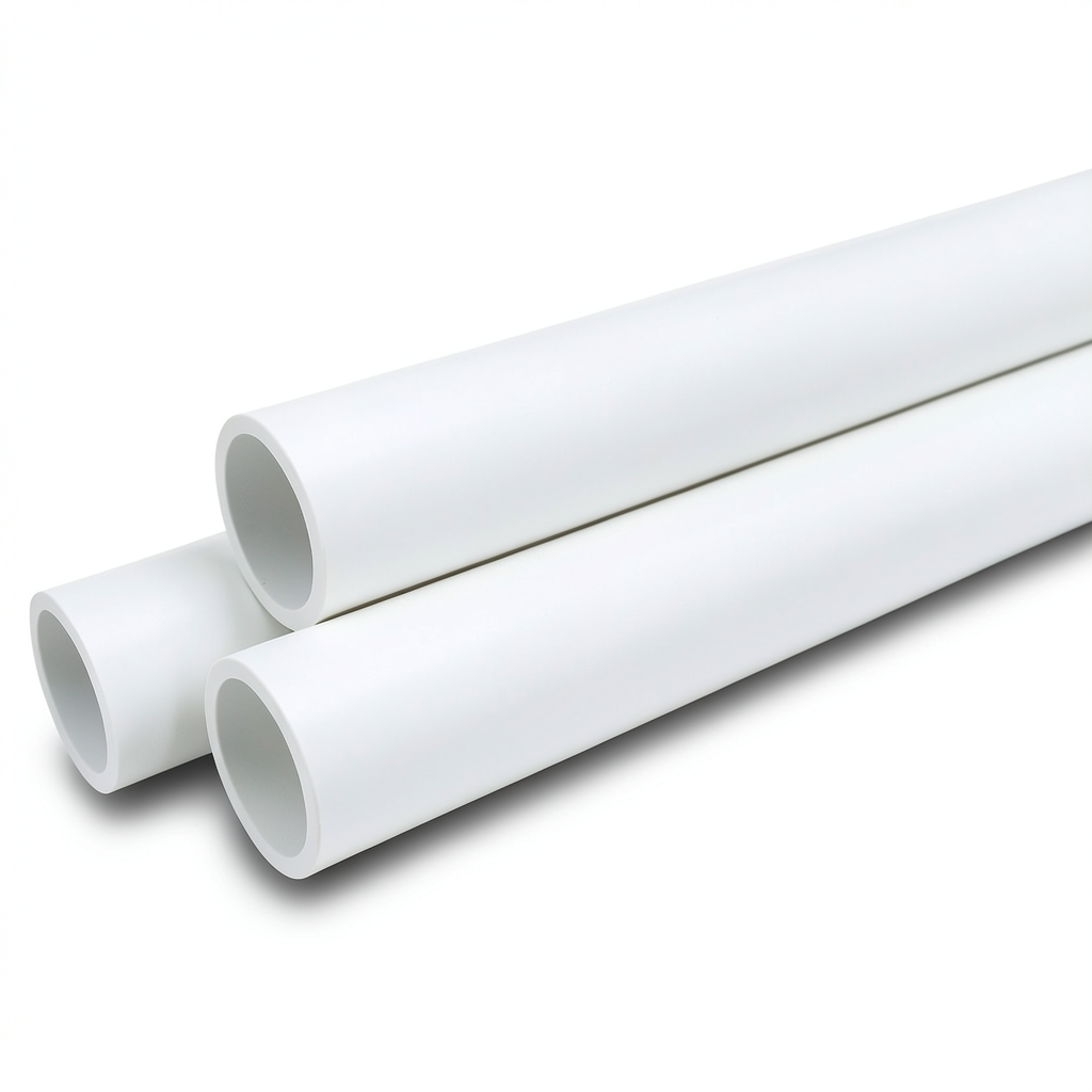 انابيب ضغط UPVC بضغط اسمي 6.9 بار مقاس 6 إنش سمك 4.11 مم لون أبيض