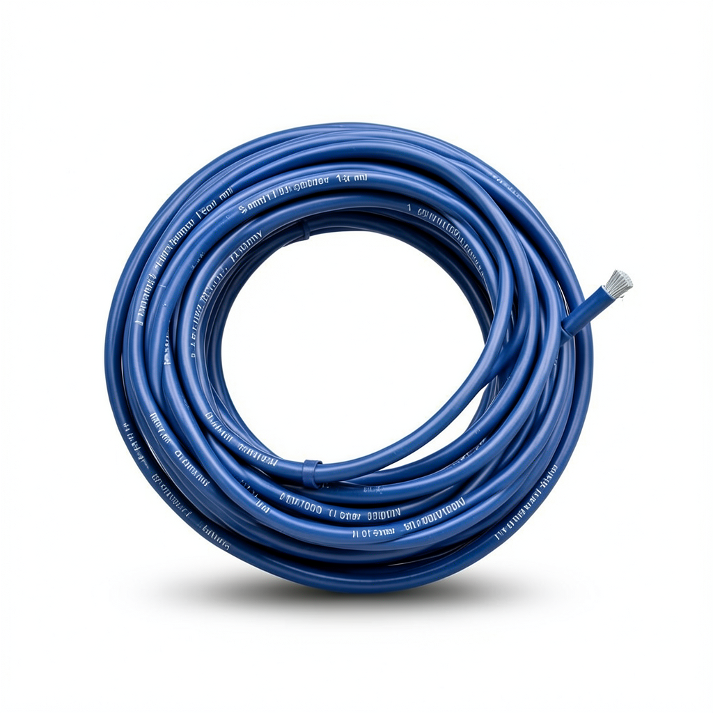 Flexible Single Electrical Wire 1sq mm 600/1000 volts, Tinned Copper Conductor, PVC Insulation, Blue Color | Al Fanar