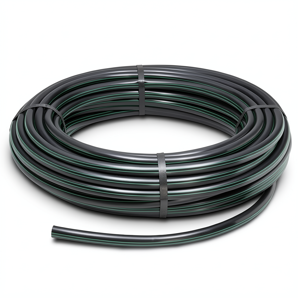 HDPE Polyethylene Coil Pipe Nominal Pressure 16 Bar PE 80 OD 63 mm SDR 9 Black